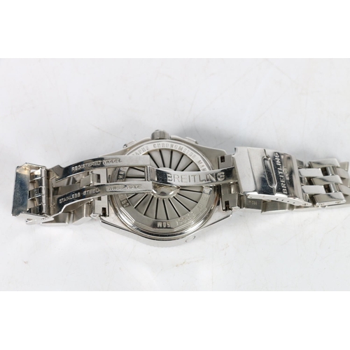 190 - Breitling Chronometre B-1 A78362 wristwatch with stainless steel case, stainless steel strap and saf... 
