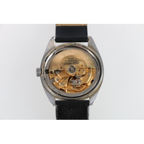 192 - Gents Girard Perregaux Gyromatic stainless steel cased mechanical wristwatch, the dial with baguette... 