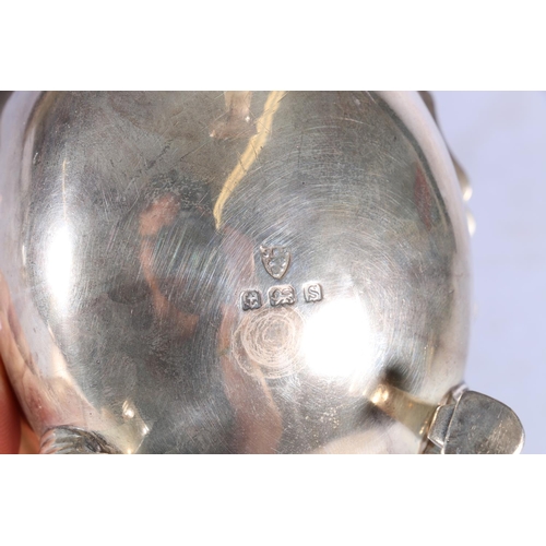 49 - George VI silver sauce boat with scroll handle by J B Chatterley & Sons Ltd Birmingham 1942 221g... 