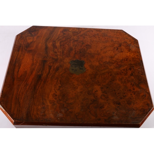 64 - Canteen containing a set of eighteen silver plated fruit knives and forks with carved mother of pear... 