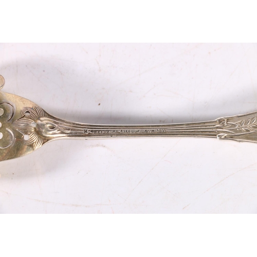 78 - George III silver marrow scoop by&nbsp;William Eley & William Fearn, London 1799 56g, 23cm long,... 