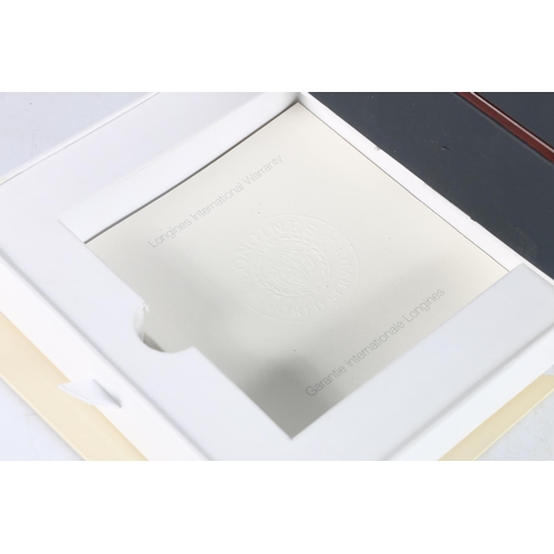 85 - Longines Evidenza Chronograph Calendar automatic stainless steel gentleman's wristwatch with brown l... 