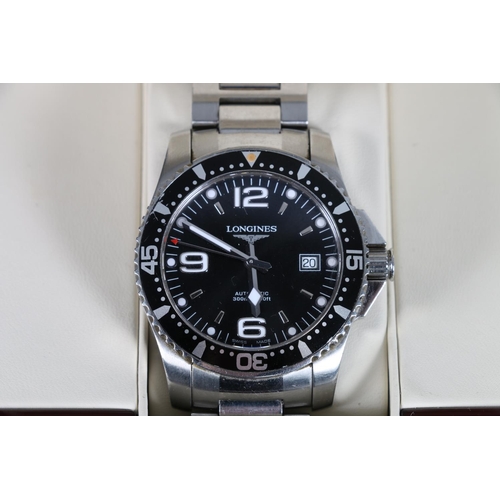 86 - Longines, Hydro Conquest gents automatic wristwatch, L3.642.4. Stainless steel bracelet strap.