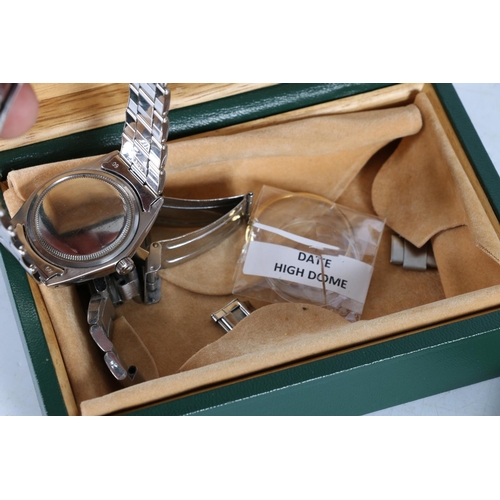 88 - Rolex Oysterdate Precision wristwatch, stainless steel case and strap with black dial and applied ba... 