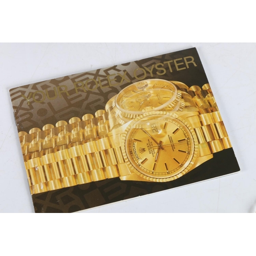 88 - Rolex Oysterdate Precision wristwatch, stainless steel case and strap with black dial and applied ba... 