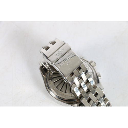 91 - Breitling Chronometre B-1 A78362 wristwatch with stainless steel case, stainless steel strap and saf... 