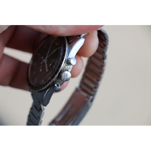 193 - Gents Omega Speedmaster Moon type stainless steel cased wristwatch, the black dial with three subsid... 