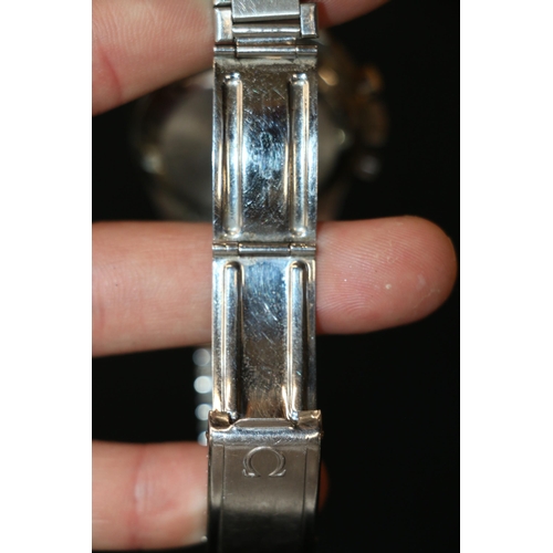 193 - Gents Omega Speedmaster Moon type stainless steel cased wristwatch, the black dial with three subsid... 