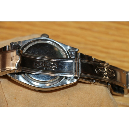 88 - Rolex Oysterdate Precision wristwatch, stainless steel case and strap with black dial and applied ba... 