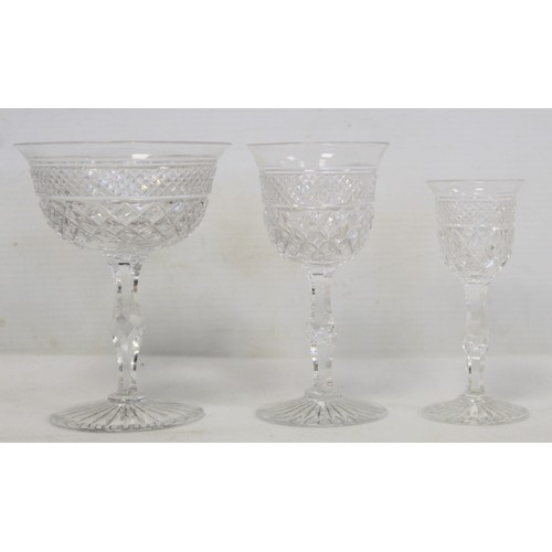 237 - Thomas Webb Crystal part suite of glassware with diamond cut decoration in 