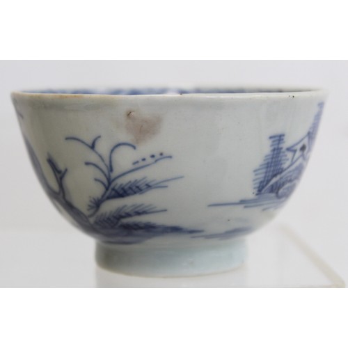 227 - Six pieces of 18th/19th century Chinese blue and white porcelain, comprising: sauce boat decorated w... 