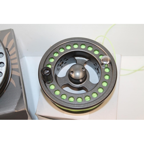107 - Daiwa Lochmor 89 Disk Drag fishing reel with additional spool, both boxed, (2)