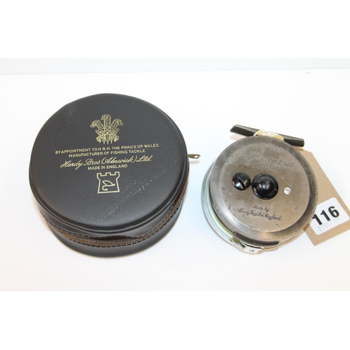 116 - Hardy The Viscount 140 mk II fishing reel with case