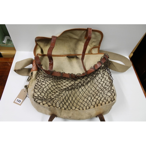 133 - Hardys leather and canvas fishing satchel&nbsp;