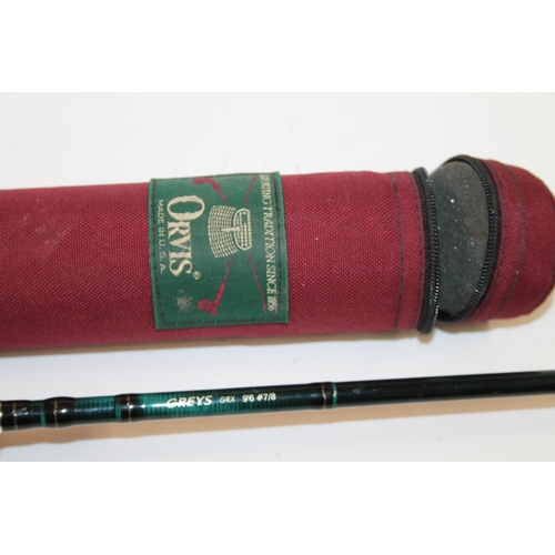 136 - Greys GRX 9'6 #7/8 two piece fishing rod