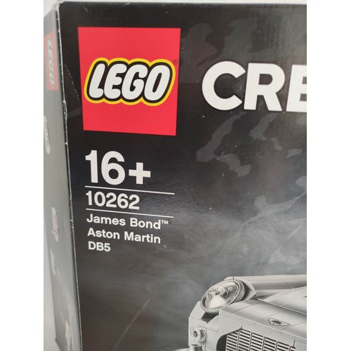 57 - Lego Creator set No 10262 James Bond Aston Martin DB5. Open box with instructions. Creasing to box c... 