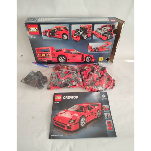 58 - Very scarce Lego Creator set No 10248 Ferrari F40. Open box with instructions. Some creasing to box ... 