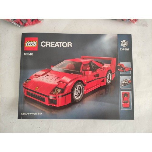 58 - Very scarce Lego Creator set No 10248 Ferrari F40. Open box with instructions. Some creasing to box ... 