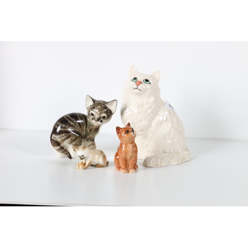 10 - Beswick porcelain model of a seated white Persian cat 