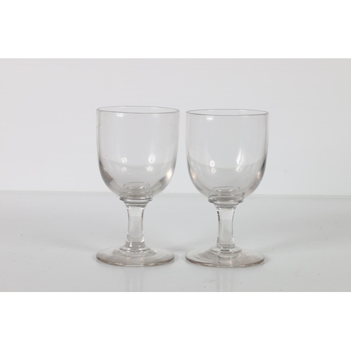 89 - Antique style faceted port or sherry glass, with etched grapevine decoration, 10cm.