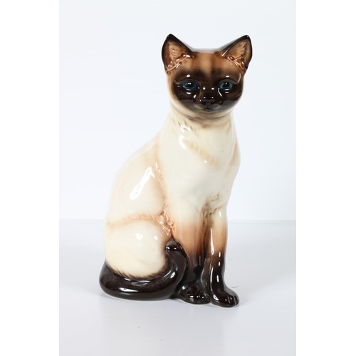9 - Goebel of West Germany porcelain model of a Siamese cat, 3888, 28cm tall.