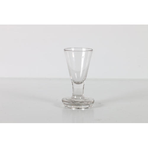 91 - Antique style firing glass or dram glass, 11cm.