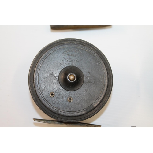 106 - Four fishing reels including Arthur Allan LLD West Nile Street Glasgow, Alex Martin Thistle, J Macph... 