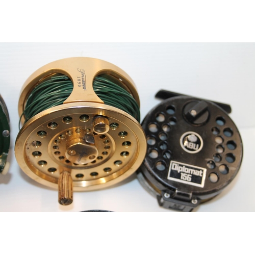 108 - Fishing reels including Pflueger 1890 Supreme, Leeda LC60, Abu Diplomat 156, Condex etc.&nbsp;