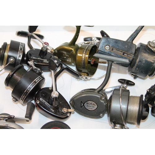 111 - Spinning reels including Shakespeare Noris 2010 boxed, Ryobi GN3.5, Noral Nori 2115, Shakespeare Dyn... 