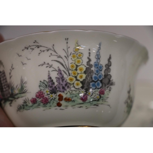 40 - Plant Tuscan china teaset decorated with foxglove pattern.&nbsp;