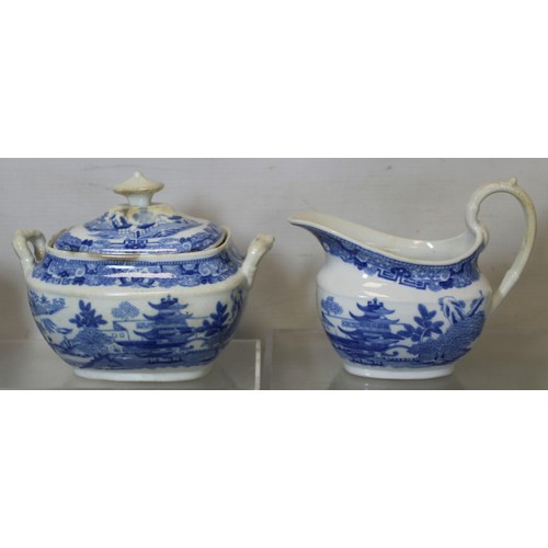 260 - John Rose Coalport blue and white 