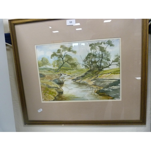 65 - CAIRNS, riverscape, watercolour.