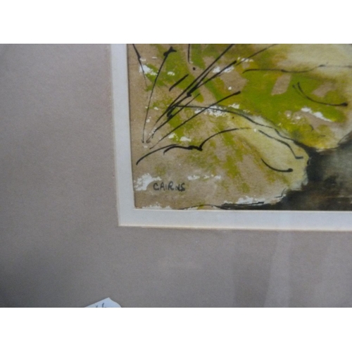 65 - CAIRNS, riverscape, watercolour.