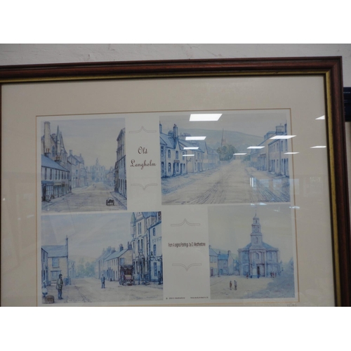 82 - Three limited edition prints of Langholm including the Langholm Alphabet.