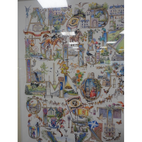 82 - Three limited edition prints of Langholm including the Langholm Alphabet.