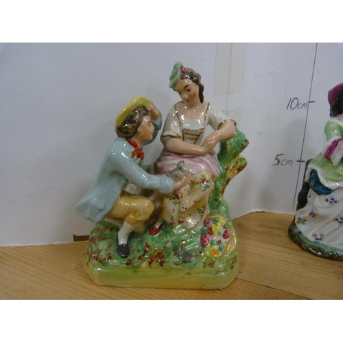 173 - Assorted early 20th century continental porcelain figure modelled as male and female musicians, figu... 