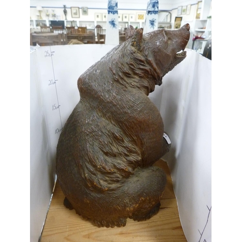 188 - Two Black Forest-style carved wood bears.