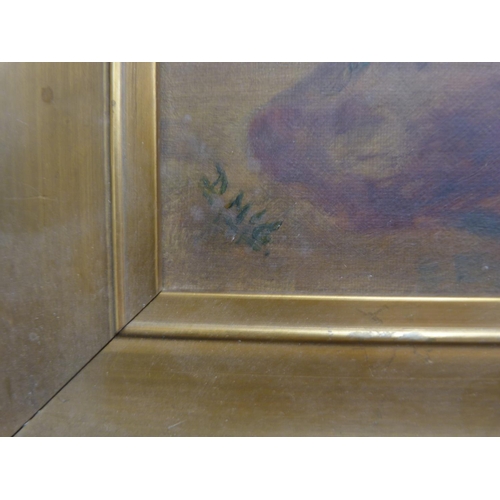 62 - Waves and beach scene, signed with initial D McG, oil on canvas.