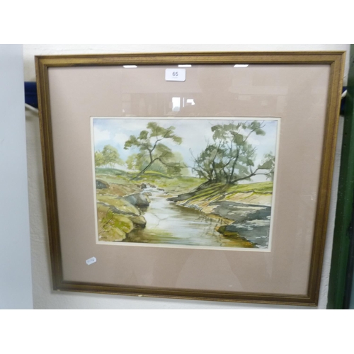 65 - CAIRNS, riverscape, watercolour.