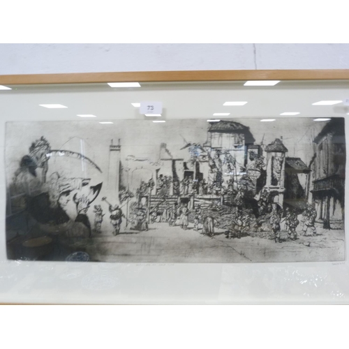 73 - SYREN, Oranges at Half Time, signed in pencil, etching.