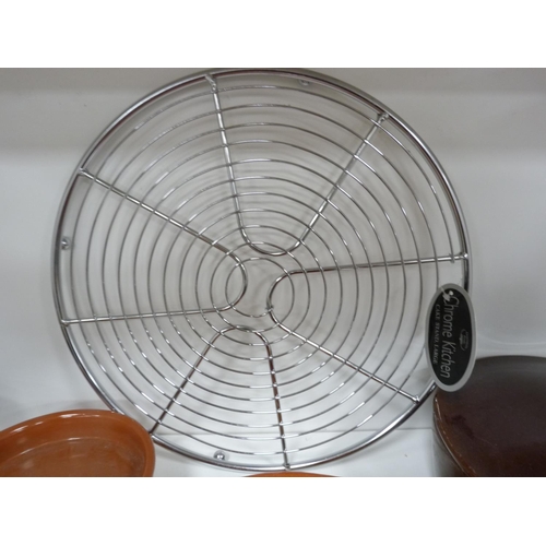 75 - Collection of stoneware tureens and kitchenware including tagine, pots, casserole dishes, cake stand... 