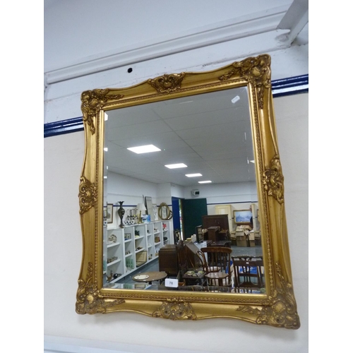 78 - Gilt framed wall mirror.