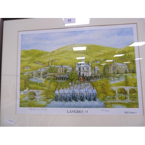 82 - Three limited edition prints of Langholm including the Langholm Alphabet.