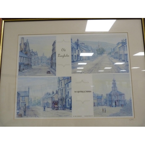 82 - Three limited edition prints of Langholm including the Langholm Alphabet.