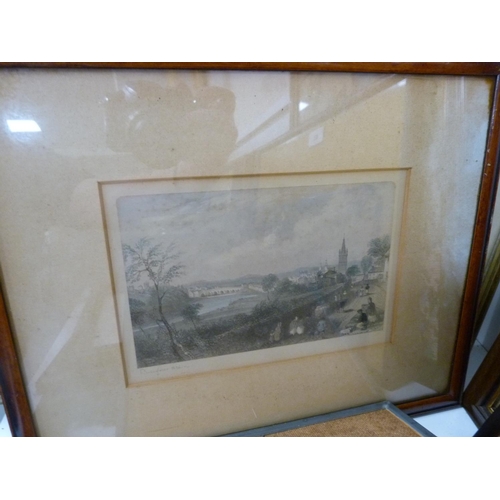 83 - Dresden floral spray jug (a/f), Austrian porcelain vase (a/f), military photograph and other photogr... 