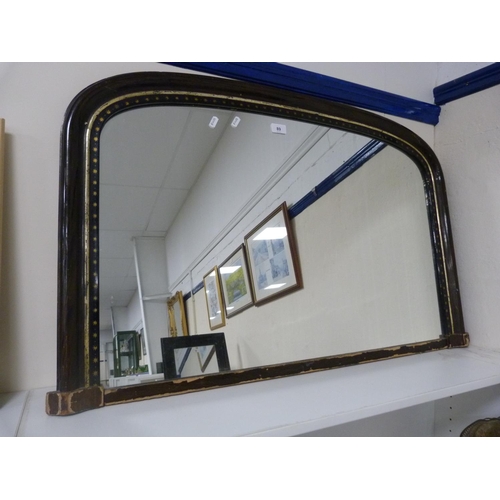 89 - Victorian overmantel mirror.