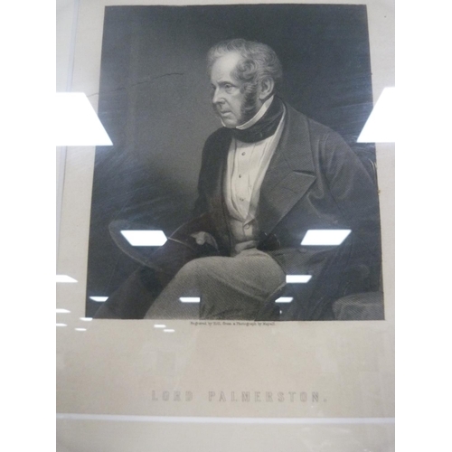 98 - Set of ten prints depicting portraits including Peter the Great, Rembrandt, Lord Palmerston, Cortez,... 