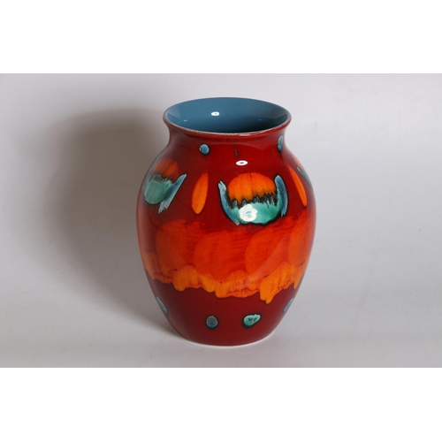 32 - Poole Pottery baluster vase, 25cm tall.