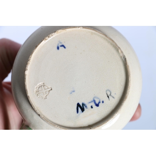 43 - Holyrood Pottery jug with Celtic Knot decoration, signed to base with initials M.D.R., 8cm tall, a H... 