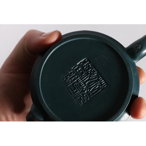 53 - Two Yixing clay teapot, 11cm and 7cm tall. (2)